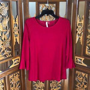NY Collection 3/4 Flare Sleeve Blouse Size PL